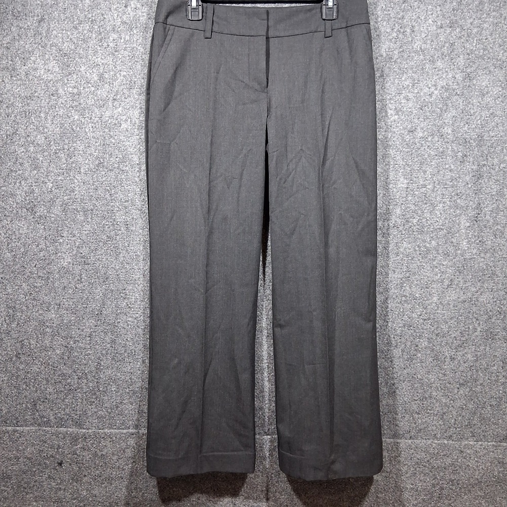 Trina Turk Womens Gray Wide Leg Dress Pants Size 8 Made in USA Professional